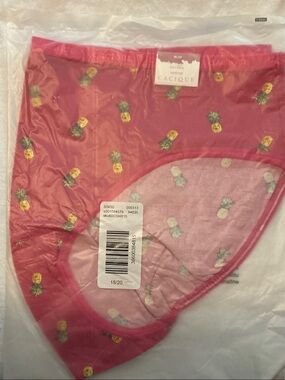 Cacique Hot Pink Pineapple Print Cotton Briefs